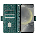 Miniatyrbillede 2 af 5: Læder Wallet Case med RFID-blokering og stativfunktion samt håndrem til Samsung Galaxy S25 Multicolor Style F