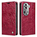 Miniatyrbild 1 av 5: YIKATU YK-006 Mobilskal för Oppo Reno11 5G, Litchi-texturerat PU-läder, Ställ, Plånboksfodral Multicolor Wine Red
