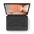 Miniatyrbild 3 av 5: Läderfodral till Samsung Galaxy Tab S10+ + Touchpad Bluetooth-kompatibelt tangentbord med bakgrundsbelysning