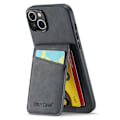 Miniatyrbillede 2 af 5: FIERRE SHANN Telefoncover med kortlommer til iPhone 14, stativ, RFID-blokering, PU-læder + TPU-telefonetui Multicolor Style A
