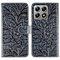 Pikkukuva 1 / 5: Xiaomi 14T Pro -kotelo pitsikukkainen PU-nahkainen lompakkokotelo Multicolor Dark Blue