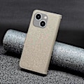 Miniatyrbillede 5 af 5: Til iPhone 15 Plus Støvtæt PU Læder Mobiltelefon Cover Wallet Flip Stand Case med Rem Multicolor Style A