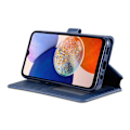 Miniatyrbillede 3 af 5: AZNS Telefoncover til Samsung Galaxy A14 5G/A14 4G Kalveskinds Tekstur Læder Telefon Wallet Cover Stativ Multicolor Style D