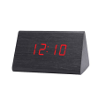 Miniatyrbild 1 av 5: Digital trä USB LED Nattljus Väckarklocka Termometer Display Timepiece Kurogi Red