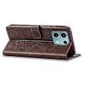 Miniatyrbillede 3 af 5: LC.IMEEKE Etui til Xiaomi Redmi Note 13 Pro 5G/Poco X6 5G, tegnebog, stativ, kalveskinds tekstur læder telefoncover Multicolor Brown
