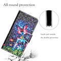 Miniatyrbillede 5 af 5: Til Iphone 15 Plus Folio Pu Læder Stand Wallet Case Mønster Print Telefon Cover Med Rem Bottle and Butterfly