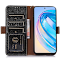 Miniatyrbild 2 av 5: För Huawei Nova Y91 4g/enjoy 60x Phone case Rfid Blocking Läder Litchi Texture Stand Cover Black