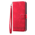 Miniatyrbillede 5 af 5: DIERFENG DF-03 læder telefoncover med linjeaftryk og stativpung til Oppo A78 5G Multicolor Style F