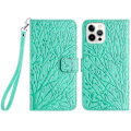 Miniatyrbillede 1 af 5: Til iPhone 13 Pro Cover Præget PU Læder Wallet Mobiltelefon Etui Multicolor Style C