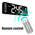 Miniatyrbild 4 av 4: Stor LED Digital Väggklocka Elektroniska Väggklockor Living Fjärrkontroll Väggmonterad Desktop Klocka Kontroll Dekoration Rum Temp D W4w5 C