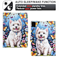 Miniatyrbild 5 av 5: Stativfodral med mönstertryck i läder för Lenovo Tab M11/Xiaoxin Pad 11 2024 med Auto Wa Multicolor Dog