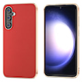 Miniatyrbild 1 av 5: För Samsung Galaxy S23 Fe Litchi Texture Phone case Läderbelagd Pc+tpu Cover Red