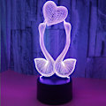 Miniatyrbilde 2 av 5: Ny Optisk Illusjon 3D Kjærlighet Svanenattlampe 16 Farger Endring Fjernkontroll Berøringsbryter Dekor LED Bordlampe Julegave Bursdagsgave