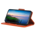 Miniatyrbild 3 av 5: För Samsung Galaxy A35 5g magnetiskt phone case Nappa Texture Split Läderskal Orange