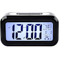 Miniatyrbild 1 av 5: Wake Up Radio Alarm C LED Digital Display Elektronisk temperaturbordslarm C USB Laddning Studentbänk Cs Sun Black 13.6x4.6x7.5cm