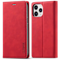 Miniatyrbillede 1 af 5: LC.IMEEKE LC Strong Magnetic Series Wallet Stand Design Stødsikkert PU Læder Telefon Cover Multicolor Style E