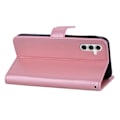 Miniatyrbillede 3 af 5: Til Samsung Galaxy A26 5G Wallet Case Ugle Blomst Præget Rhinestone Læder Cover Multicolor Style B