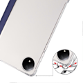 Miniatyrbild 4 av 5: Fodral för Xiaomi Redmi Pad SE 4G 8,7 tum med pennhållare, tri-vikbart stativ, PU-läder + TPU-surfplattsskydd Multicolor Dark Blue