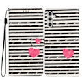 Miniatyrbild 1 av 5: Plånboksfodral för Samsung Galaxy A15 5G PU-läder 3D-mönster Tryckt Telefonskal Multicolor Style E