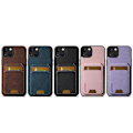 Miniatyrbillede 5 af 5: SUTENI H02 Mobiltelefonetui til iPhone 14 Plus, Anti-fald Læder Beskyttende Bagside Multicolor Style C