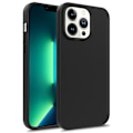 Miniatyrbild 1 av 5: För Iphone 15 Pro Max Starry Sky Series biologiskt nedbrytbart case Wheat Straw+tpu Matt cover Black