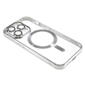 Pikkukuva 3 / 5: iPhone 12 Pro Max 6,7 tuuman magneettikotelo WANLONFENG galvanoidulla TPU-suojakuorella ja linssisuojalla + 2 kpl Multicolor Silver
