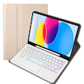 Pikkukuva 1 / 5: Type C A10B-AS iPad 10.9 (2022) -mallille, kynäpaikkamuotoilu, nahka + TPU-tablettitelinekotelo + irrotettava Multicolor Style B