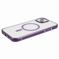 Miniatyrbild 5 av 5: Skal för iPhone 15 Plus Kompatibelt med MagSafe, Magnetisk Ring+TPU+PC+Aluminiumlegeringsskal Multicolor Style E