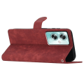 Miniatyrbilde 3 av 5: For Oppo A79 5g / A2 5g Magnetisk Telefonveske Hud-berørings Stativ Lommebok Deksel Med Håndleddsstropp Red