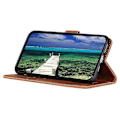 Miniatyrbillede 3 af 5: KHAZNEH PU Læder Stand Case Wallet Telefon Cover Retro Tekstur Shell til Oppo A58 5G/A78 5G Multicolor Style D
