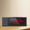 Miniatyrbillede 4 af 5: Multifunktionel Farve Alarm Digital Vækkeur Husholdnings Natlys Lyd og Lys Infrarød Black