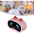 Miniatyrbild 3 av 5: Digital väckarklocka högtalare, Cartoon Cat väckarklocka med temperaturdisplay, dubbel väckarklocka, bluetooth högtalare, radio, handsfree samtal för sovrum av