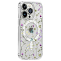 Pikkukuva 1 / 5: iPhone 16 Pro Kuori Kukkasarja TPU+PC Puhelinkuori Yhteensopiva MagSafe-Läpinäkyvä