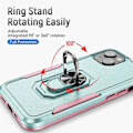 Pikkukuva 4 / 5: iPhone 15 PC+TPU Iskunkestävä Suojakuori Pudotussuojaava Puhelinkotelo Sormuksella ja Jalustalla Multicolor Style H