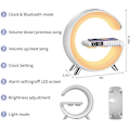 Miniatyrbild 3 av 5: Smart Sound Machine Wake Up Light Väckarklockor Smart Bordslampa Kontroll Med App, 15W Snabb Trådlös Laddare Med Bluetooth Audio Väckarklocka För Vuxna