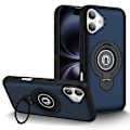 Pikkukuva 1 / 5: iPhone 16 Plus -kotelo TPU+PC Magneettinen autoteline puhelinkuori sormuksella Multicolor Navy Blue