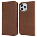 Miniatyrbillede 1 af 5: PU læder kalveskinds tekstur magnetisk lukning smartphone cover til iPhone 16 Pro Max Multicolor Style C