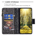 Miniatyrbild 3 av 5: BF03 Plånboksfodral med dragkedja i PU-läder med mönstertryck för Xiaomi Redmi Note 13 Pro 5G/Poco X6 5G Multicolor Bear