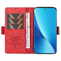Pikkukuva 2 / 5: YIKATU YK-005 Xiaomi 12 Lite 5G -puhelimelle ihonmyötäinen PU-nahkainen suojakotelo jalustalla ja lompakolla Multicolor Style H