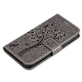 Miniatyrbild 4 av 5: KT Imprinting Flower Series-3 Fodral för Xiaomi 14T Pro Katt Träd Mönster Flip Läder Telefonskydd Multicolor Style E