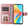 Miniatyrbillede 2 af 5: Til Oppo A38 4G Etui Wallet Telefon Stand Shell PU Læder Cover med Kalvetekstur Multicolor Style D