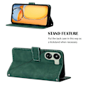 Miniatyrbillede 3 af 5: Læder Wallet Case med skulderrem til Xiaomi Redmi 13C 4G/13C 5G/13R 5G/Poco M6 5G/Poco C65 4G Multicolor Blackish Green