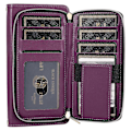 Miniatyrbild 5 av 5: Plånboksfodral för iPhone 14 Pro Max Folio PU Läder Ställ Romber Mobilskal med Handrem Multicolor Style F