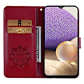Miniatyrbillede 2 af 5: Til Samsung Galaxy A26 5G Wallet Case Ugle Blomst Præget Rhinestone Læder Cover Multicolor Style C