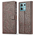 Miniatyrbillede 1 af 5: LC.IMEEKE Etui til Xiaomi Redmi Note 13 Pro 5G/Poco X6 5G, tegnebog, stativ, kalveskinds tekstur læder telefoncover Multicolor Brown