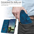 Miniatyrbillede 5 af 5: PU Læder Etui til Sony Xperia 10 V, Stand Wallet Trekant Præget Mobiltelefon Cover Multicolor Style C