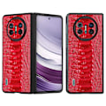 Miniatyrbild 1 av 5: Skal för Huawei Mate X5 Krokodiltextur Äkta Läder+TPU+PC Mobilskal Multicolor Style D