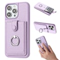 Pikkukuva 1 / 5: iPhone 15 Pro -kotelo, korttipaikat, nahkainen takakansi ja rengaspidike Multicolor Style F