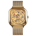 Miniatyrbillede 2 af 4: Skmei 9184 Herre Firkantet Tourbillon Automatisk Mekanisk Ur