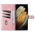 Miniatyrbild 3 av 5: AZNS Fodral för Samsung Galaxy S24 Ultra Läder Skyddat Heltäckande Folio Flip Ställ Telefonskal Multicolor Style D
